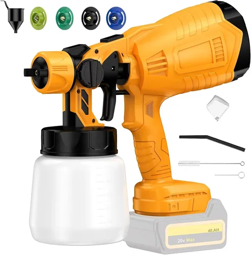 Vista 8 de Pulverizador de pintura inalámbrico para batería Milwaukee de 18 V, 40000 RPM pulverizadores de pintura de alta velocidad para interior y exterior