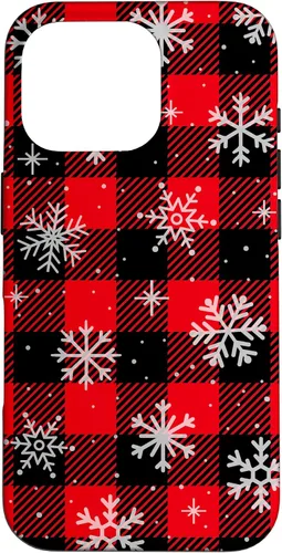 Vista 19 de iPhone 13 Copos de nieve caída nieve nieve Navidad invierno rojo cuadros caso