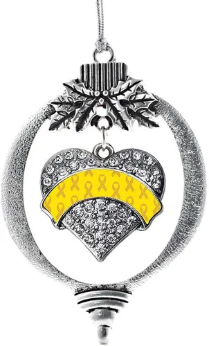 Vista 120 de Inspired Silver - Adorno con dije de hermana gemela - Adornos navideños de plata con circonitas cúbicas