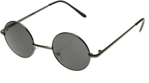 Vista 2 de zeroUV Gafas de sol redondas redondas inspiradas en Lennon de estilo retro vintage
