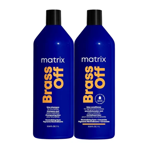 Vista 7 de Matrix Juego de champú y acondicionador pigmentado de latón azul apagado Elimina matices de naranja cobrizo Acondicionador tonificante