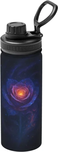 Vista 13 de Hervidor de agua aislado isométrico 3D de acero inoxidable Impresión divertida botella de agua aislada Ideal para deportes y viajes