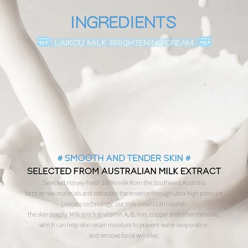 Vista 8 de Crema de leche facial, hidratante nutritiva reparadora de la piel, hidratante facial para hidratar y suavizar la piel seca, piel firme, crema de día