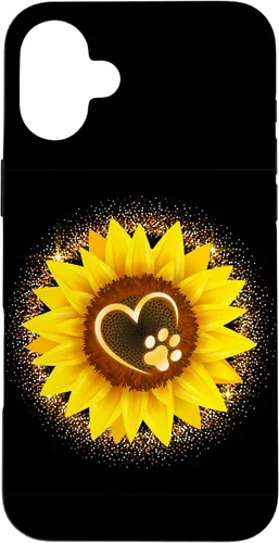 Vista 23 de Sunflower Paw Cat Dog Heart Case for iPhone 16