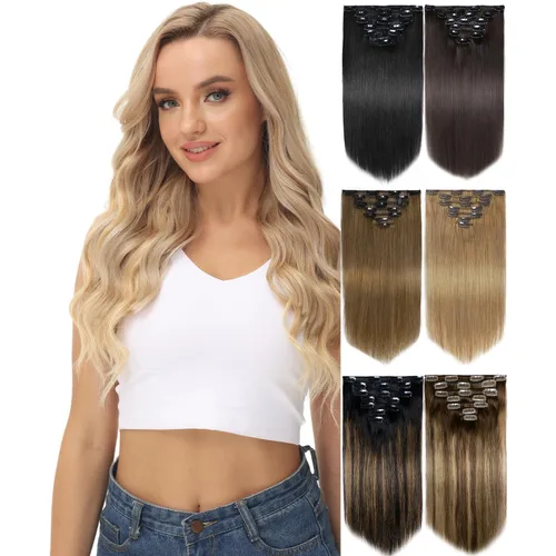 Vista 7 de Yamel Extensiones de cabello humano con cinta, extensiones de cabello negro natural de 10 pulgadas, 20
