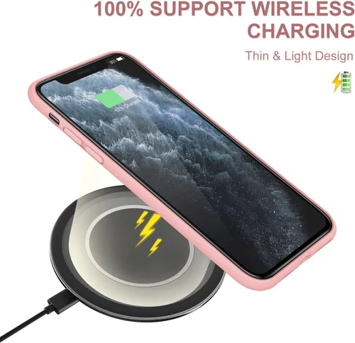 Vista 4 de DTTO - Carcasa para iPhone 11, [serie Romance] completamente de silicona [cámara mejorada y protección de pantalla] con amortiguación de diseño