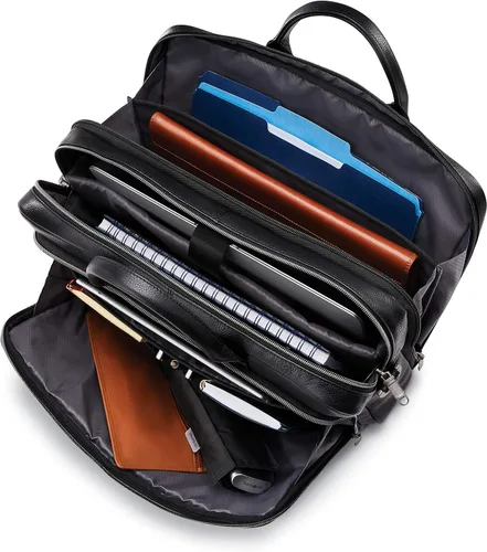 Vista 4 de Samsonite Maletín Toploader de cuero clásico unisex para adultos