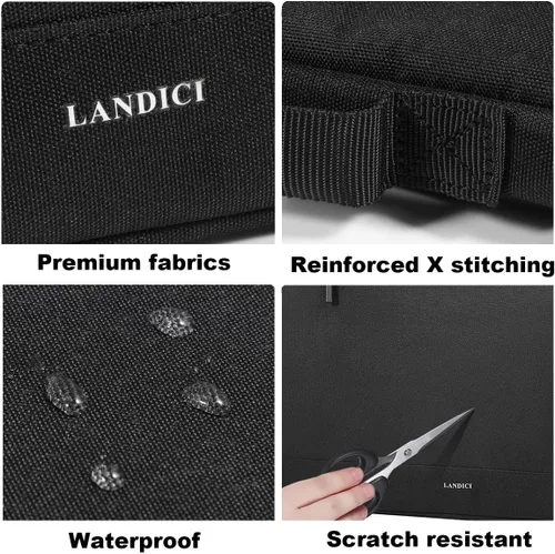 Vista 4 de LANDICI Funda Tipo Sobre Protectora de 360° para Laptop de 14 15 Pulgadas, Impermeable Delgada Bolsa Cubierta para Computadora Compatible
