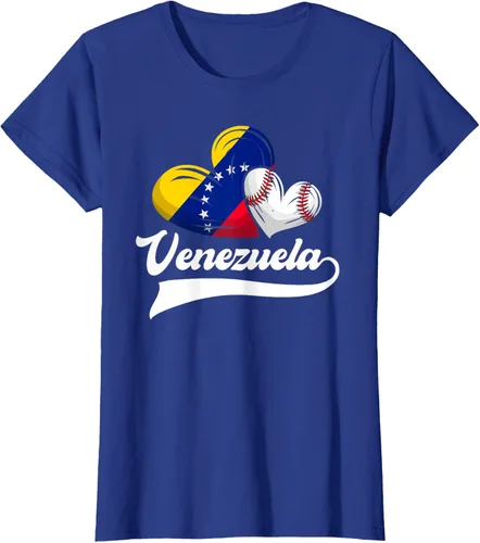 Vista 85 de Camiseta de béisbol venezolana con diseño de corazón y bandera de Venezuela, Negro