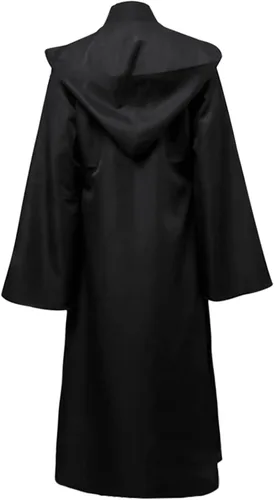 Vista 2 de GraduationMall Capa con capucha para hombre, bata Sith negra para Halloween, disfraz de cosplay para mago Darth Sidious mortífero