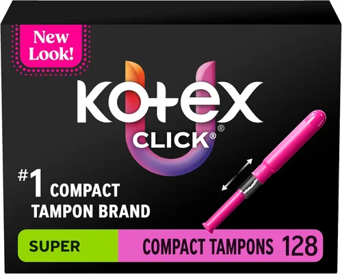 Vista 20 de Tampones U by Kotex Click Compact, absorción regular, sin perfume, 45 unidades (Paquete de 2)