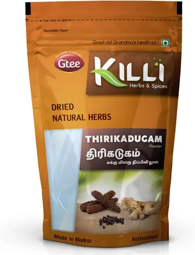 Vista 2 de KILLI Thirikadugam Trikatu Thirukaduga en polvo, 3.53 oz (paquete de 2)