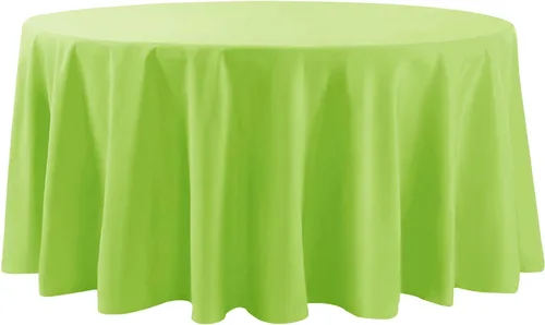 Vista 4 de Mantel de poliéster lavable de 132 pulgadas, resistente a las manchas y a las arrugas, mantel decorativo para mesa de comedor, fiestas de bufé
