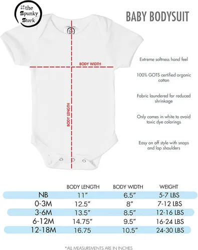 Vista 4 de The Spunky Stork Body unisex 100% kosher orgánico divertido judío nombramiento