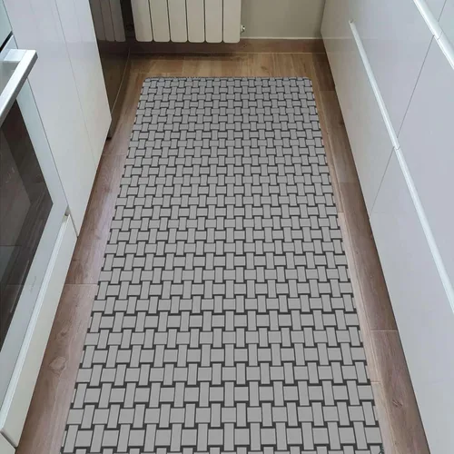 Vista 3 de Runner Mat - Alfombra de cocina ultrafina con respaldo de goma antideslizante 60 x 23 pulgadas, color gris 5C