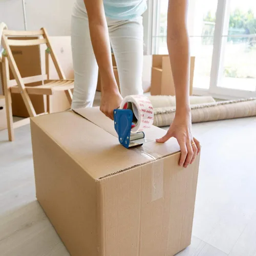 Vista 6 de I GO Cinta de embalaje transparente, repuesto de cinta de embalaje para envío de cajas de mudanza, sellado de almacenamiento de correo, 1.88