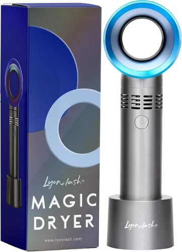 Vista 9 de Lyon Lash Portable USB Rechargeable Bladeless Mini Fan/Air Conditioning Blower/Handheld Cooling Dryer, Essential Eyelash Extension Supplies, Dries