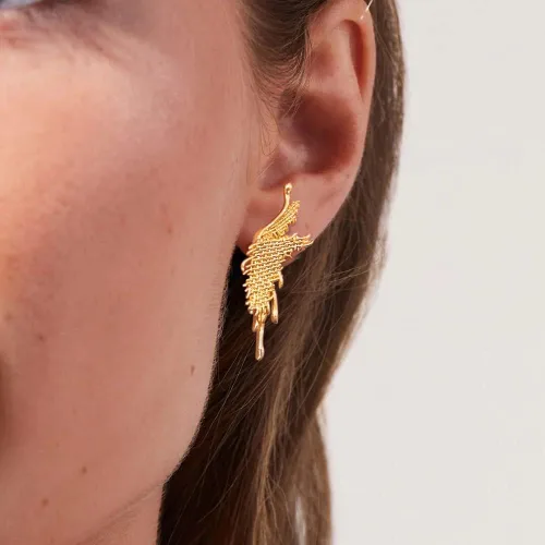 Vista 3 de LecAit Pendientes de plata de ley 925 con diseño original, pendientes colgantes elegantes personalizados para mujer