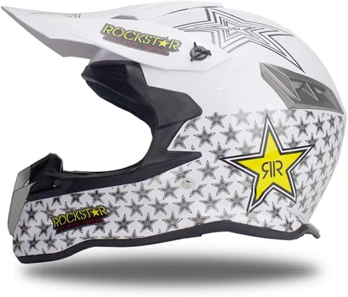 Vista 4 de Casco Motocross Todo Terreno Moto Calle Dirt Bike Casco Integral Para Motocicleta MX MTV