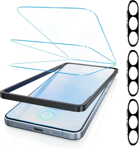 Vista 14 de Fotbor [Paquete de 3 + 3 protectores de pantalla para iPhone Air, antiluz azul, [protección ocular] 9H+ vidrio templado con protector de lente