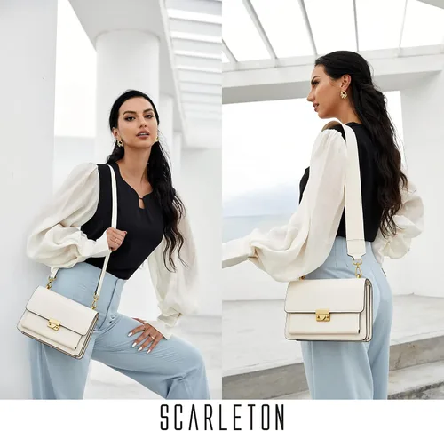 Vista 2 de Scarleton Bolsos cruzados para mujer, monederos para mujer, bolso de hombro ligero, bolso cruzado casual, H2078
