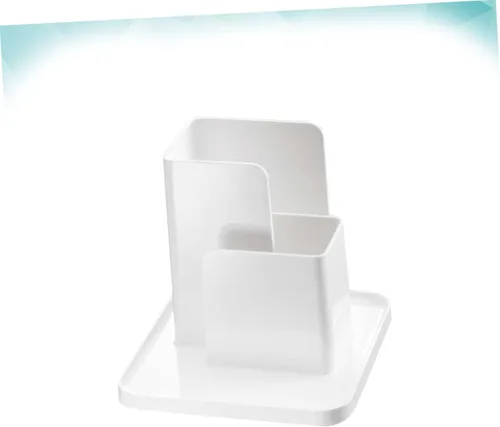 Vista 8 de Cabilock Para el caso del teléfono del hogar del escritorio Caddy Control Contenedor de control remoto blanco multifuncional Compartimento