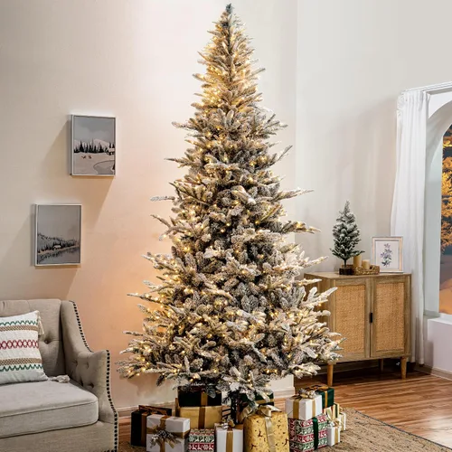 Vista 19 de Naomi Home Dakota - Árbol de Navidad negro preiluminado de 6.5 pies