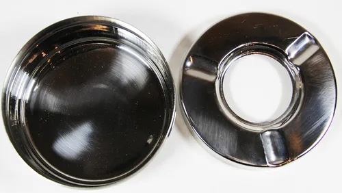 Vista 5 de Cenicero de 4 estribos para hombres y mujeres, duradero, hecho a mano para cigarrillos, pequeña bandeja de acero para cenizas de cigarros