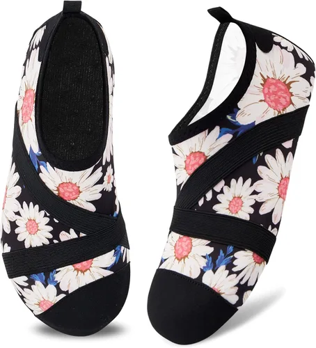 Vista 2 de VIFUUR Zapatos de agua para hombre y mujer, calcetines acuáticos de secado rápido para playa, natación, yoga, deportes al aire libre