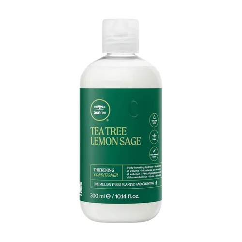Vista 5 de Acondicionador Engrosador de Árbol de Té y Salvia de Limón, Construye Cuerpo + Aumenta Volumen, Para Cabello Fino