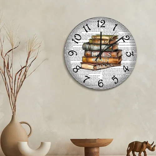 Vista 40 de Reloj de pared de guitarra acústica con aspecto de madera natural, reloj de madera rústico y elegante, 10 silenciosos, sin tictac, de cuarzo