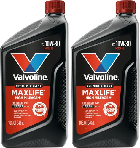 Vista 18 de Valvoline - Aceite de alto millaje 150 K con MaxLife Plus Technology, SAE 5W-20, 1 cuarto de galón