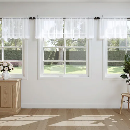 Vista 10 de MIULEE Cortinas traslúcidas marrón oscuro de 96 pulgadas de largo, 4