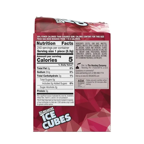 Vista 5 de ICE BREAKERS Ice Cubes - Botellas de goma de mascar sin azúcar Bubble Breeze y canela (6 unidades, 40 piezas)