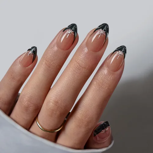 Vista 37 de BTArtbox - Uñas postizas a presión, color crema, almendra corta, color blanco desteñido, 32 unidades 2+ Weeks Wear, Salon-Quality Natural Nails