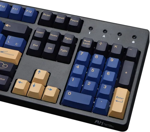 Vista 6 de MOLGRIA Teclas Samurai azules, juego de 129 teclas PBT para teclado de juegos, teclas personalizadas de sublimación de tinte de perfil de cereza