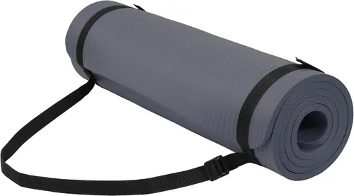 Vista 21 de Fitvids Tapete de yoga de 1/2 pulgada, extra grueso, de alta densidad, antidesgarros, con correa de transporte, adecuado para varios ejercicios