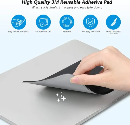 Vista 4 de Lacdo Funda portátil para disco duro externo, funda adhesiva de 2 bolsillos para portátil, compatible con discos duros externos de 2.5" Seagate, WD