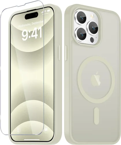 Vista 225 de Funda para Google Pixel 10 Pro XL, cubierta magnética mate, color negro Fit for MagSafe, Screen Protector included, Shockproof Military Grade