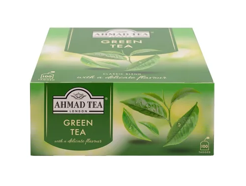 Vista 4 de Ahmad Tea Té verde, bolsitas de té verde, 100 unidades, sin cafeína y sin azúcar