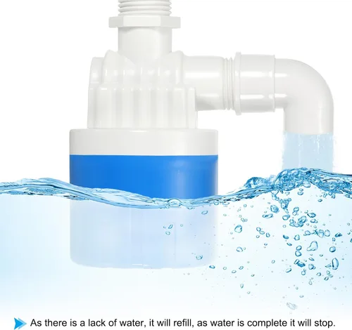 Vista 4 de PATIKIL Válvula de control de nivel de agua automática de 1/2", válvula de flotador automática de agua de entrada superior de plástico Válvula