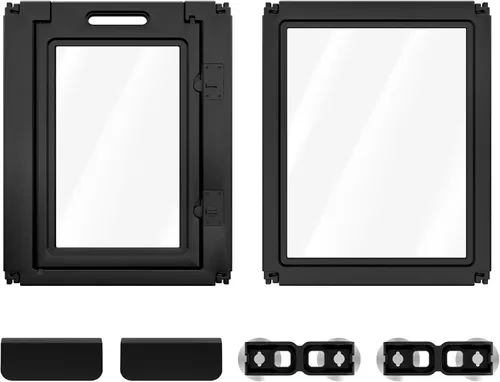 Vista 29 de FXW AuraSpace - Cerca acrílica para perros pequeños, para interiores, 24 pulgadas, 2 paneles, incluye 1 puerta y 1 panel, color negro