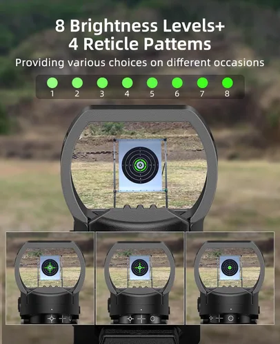 Vista 3 de Rechargeable Red/Green Dot Reflex Sight, Multi-Reticle, Picatinny Rechargeable red/green reflex, Multi-reticle, Picatinny mount, Co-witness