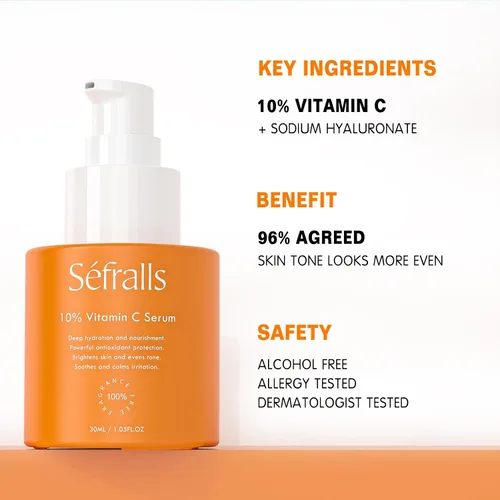 Vista 3 de Sefralls Suero facial Duo – Retinol Vitamina C – Set de cuidado de la piel antienvejecimiento para mujeres, antiarrugas, piel suave y firme – 1 onza