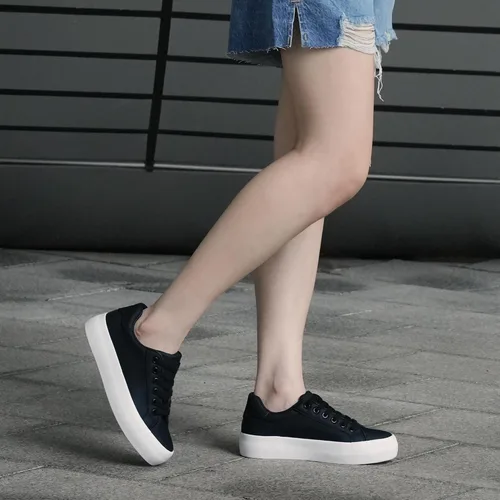 Vista 7 de JABASIC Zapatos deportivos de plataforma con cordones y estampado floral para mujer