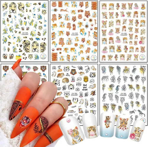 Vista 12 de Grandes calcomanías de mariposas para uñas, calcomanías de mariposas grandes 3D para uñas, calcomanías autoadhesivas de diseños de mariposas