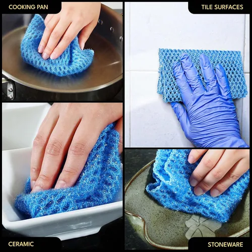 Vista 4 de Paño de cocina sin olor para lavado de platos de múltiples usos - sin olor - mayor vida útil, Paquete de 1