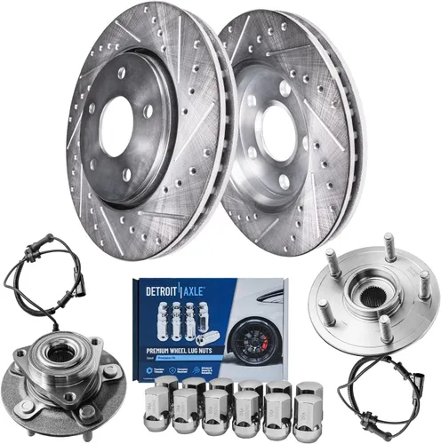 Vista 48 de Detroit Axle - Kit de freno trasero para Chevy GMC Silverado Sierra Suburban Yukon XL 1500 Astro Tahoe Safari Frenos de disco Rotores Pinza de freno