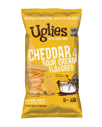 Vista 9 de UGLIES Patatas fritas cocidas en hervidor de agua, aperitivos sin gluten, patatas fritas Kosher, aperitivos sin OMG para niños u oficina, bolsas
