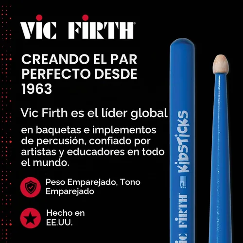 Vista 9 de Vic Firth, palillos para niños